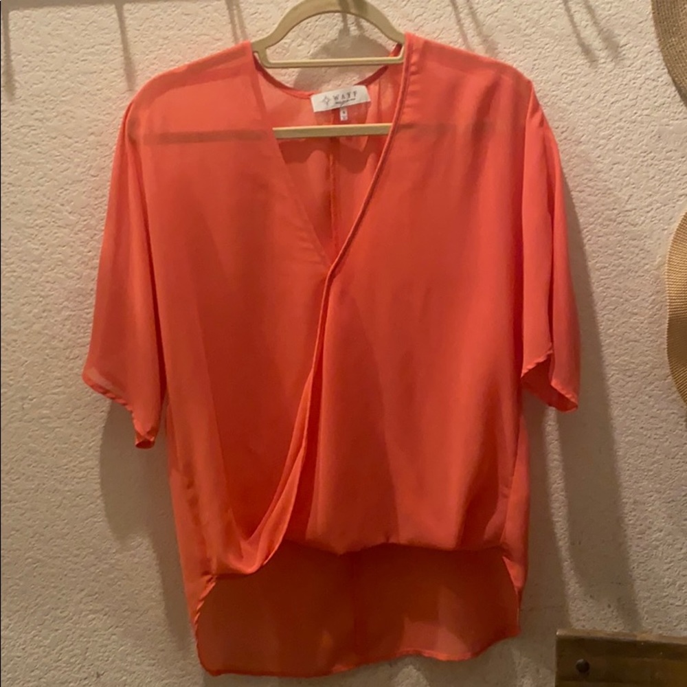 Coral blouse